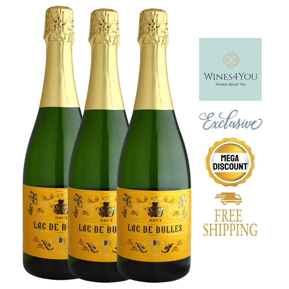 Lac de Bulles Brut Spain Sparkling Wine 3btls Ctn Promo!